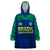 Personalised Brazil Football Wearable Blanket Hoodie Women's WC 2023 Selecao - Wonder Print Shop