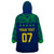 Personalised Brazil Football Wearable Blanket Hoodie Women's WC 2023 Selecao - Wonder Print Shop