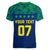 Personalised Brazil Football Women V Neck T Shirt Women's WC 2023 Selecao - Wonder Print Shop