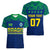 Personalised Brazil Football Women V Neck T Shirt Women's WC 2023 Selecao - Wonder Print Shop