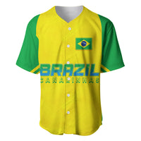 Personalised Brazil Football Baseball Jersey Women's WC 2023 Canarinhas LT7 - Wonder Print Shop