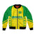 Personalised Brazil Football Bomber Jacket Women's WC 2023 Canarinhas LT7 - Wonder Print Shop