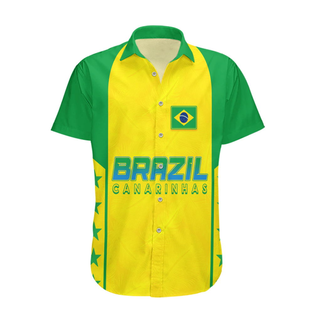Personalised Brazil Football Hawaiian Shirt Women's WC 2023 Canarinhas - Wonder Print Shop