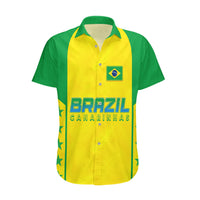 Personalised Brazil Football Hawaiian Shirt Women's WC 2023 Canarinhas - Wonder Print Shop
