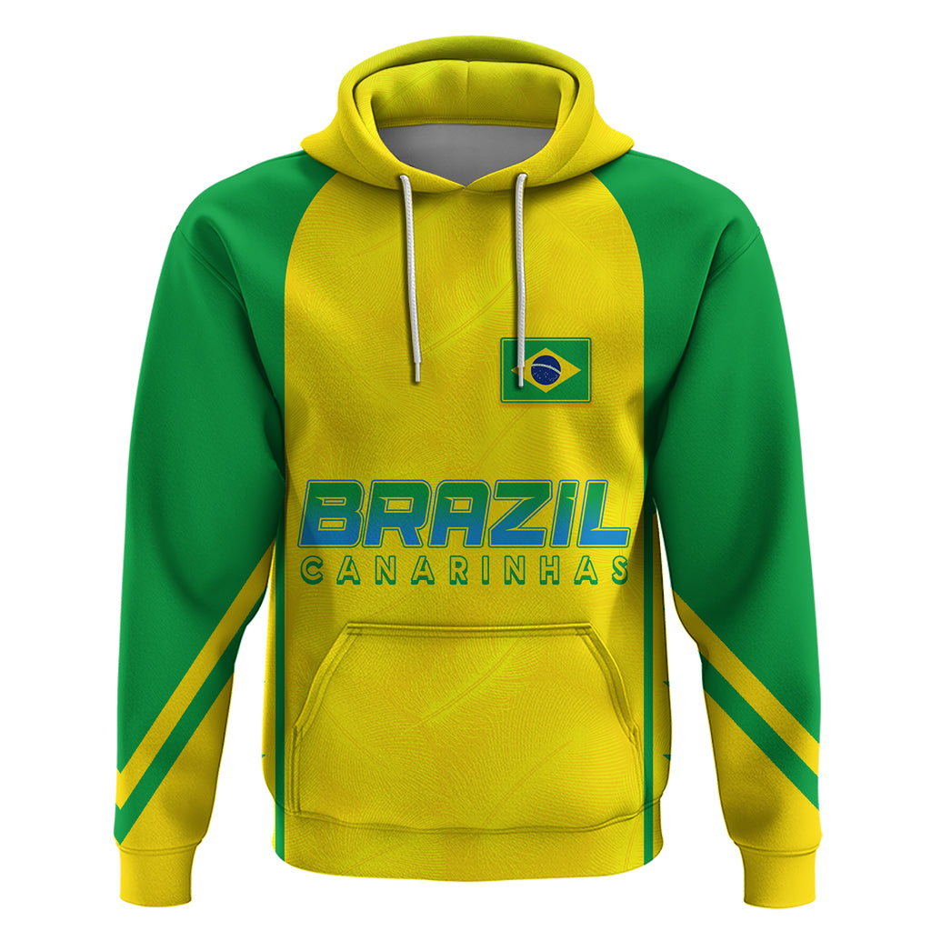 Personalised Brazil Football Hoodie Women's WC 2023 Canarinhas - Wonder Print Shop