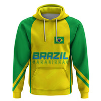 Personalised Brazil Football Hoodie Women's WC 2023 Canarinhas - Wonder Print Shop