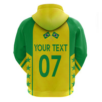 Personalised Brazil Football Hoodie Women's WC 2023 Canarinhas - Wonder Print Shop