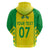 Personalised Brazil Football Hoodie Women's WC 2023 Canarinhas - Wonder Print Shop