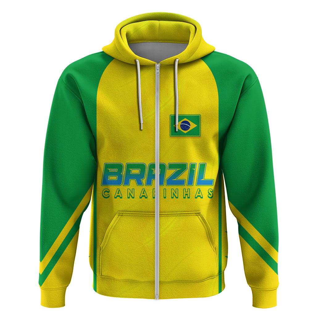 Personalised Brazil Football Hoodie Women's WC 2023 Canarinhas - Wonder Print Shop
