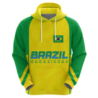 Personalised Brazil Football Hoodie Women's WC 2023 Canarinhas - Wonder Print Shop