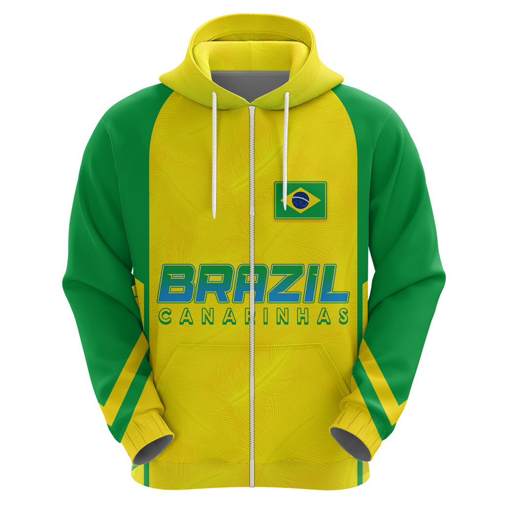 Personalised Brazil Football Hoodie Women's WC 2023 Canarinhas - Wonder Print Shop