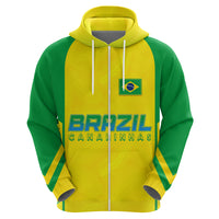 Personalised Brazil Football Hoodie Women's WC 2023 Canarinhas - Wonder Print Shop