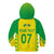 Personalised Brazil Football Kid Hoodie Women's WC 2023 Canarinhas - Wonder Print Shop