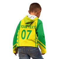 Personalised Brazil Football Kid Hoodie Women's WC 2023 Canarinhas - Wonder Print Shop