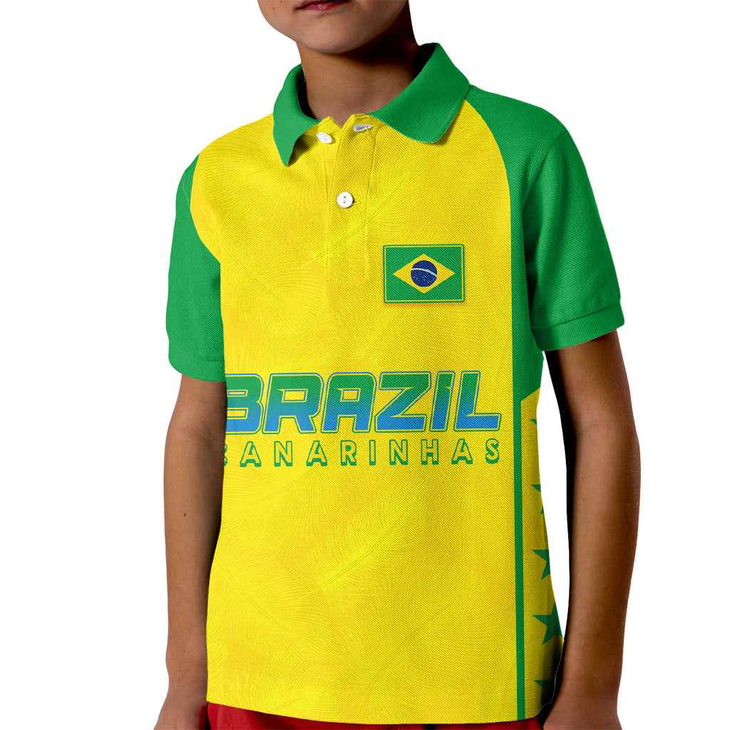Personalised Brazil Football Kid Polo Shirt Women's WC 2023 Canarinhas - Wonder Print Shop