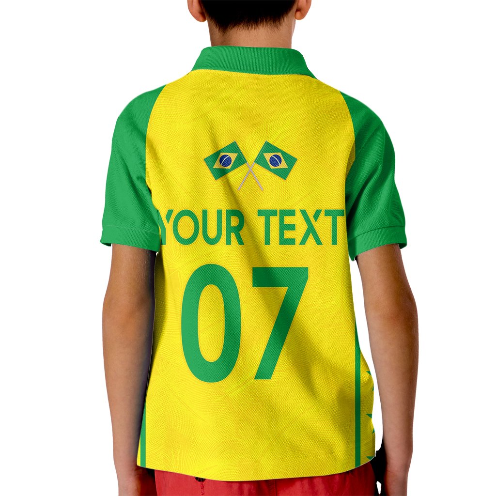 Personalised Brazil Football Kid Polo Shirt Women's WC 2023 Canarinhas - Wonder Print Shop