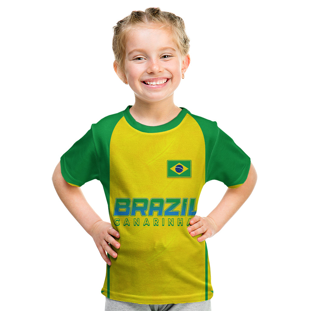 Personalised Brazil Football Kid T Shirt Women's WC 2023 Canarinhas - Wonder Print Shop