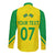 Personalised Brazil Football Long Sleeve Button Shirt Women's WC 2023 Canarinhas - Wonder Print Shop