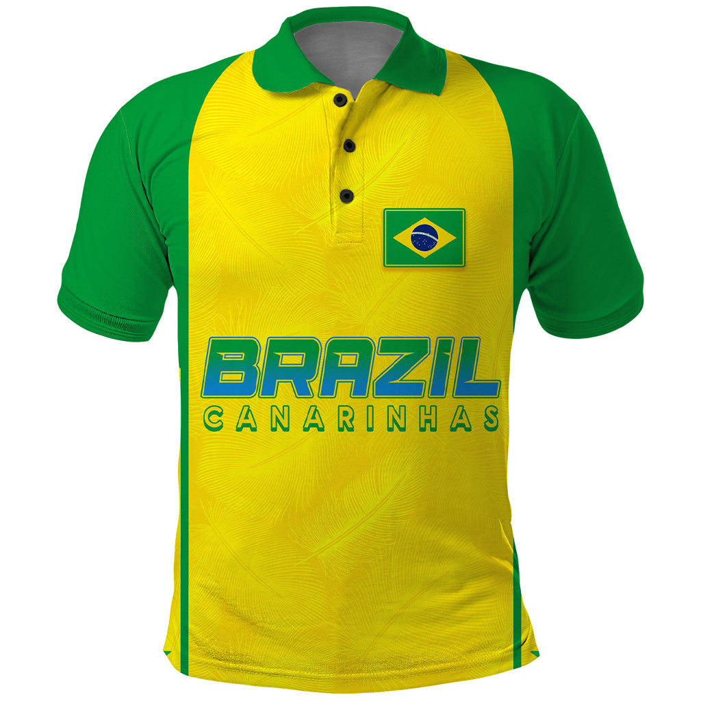 Personalised Brazil Football Polo Shirt Women's WC 2023 Canarinhas - Wonder Print Shop
