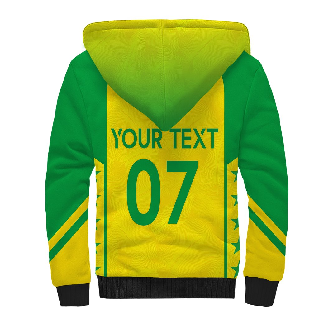 Personalised Brazil Football Sherpa Hoodie Women's WC 2023 Canarinhas - Wonder Print Shop