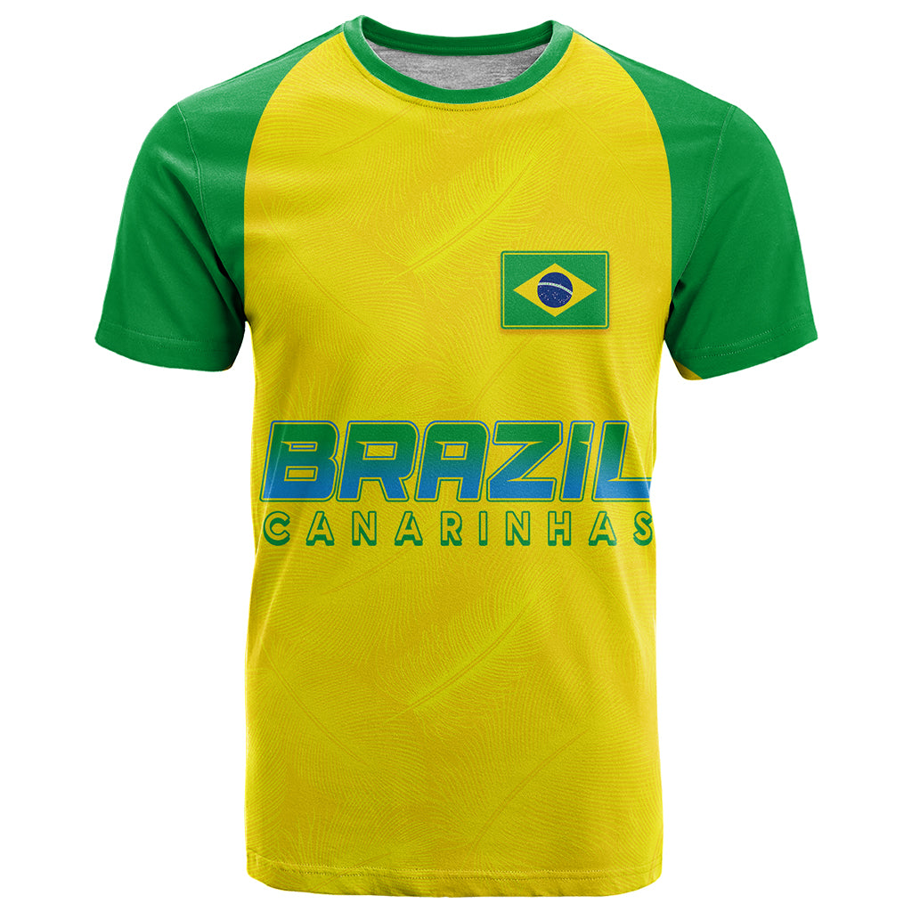 Personalised Brazil Football T Shirt Women's WC 2023 Canarinhas - Wonder Print Shop