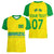 Personalised Brazil Football Women V Neck T Shirt Women's WC 2023 Canarinhas - Wonder Print Shop