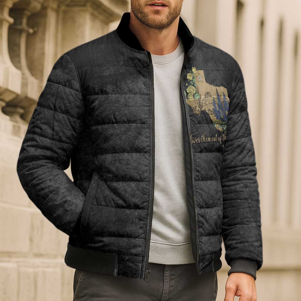 Pray for Texas Bomber Puffer Jacket Hill Country Strong - Wonder Print Shop