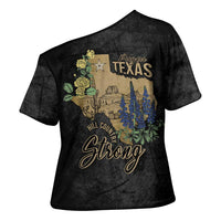 Pray for Texas Cross Shoulder Shirt Hill Country Strong - Wonder Print Shop