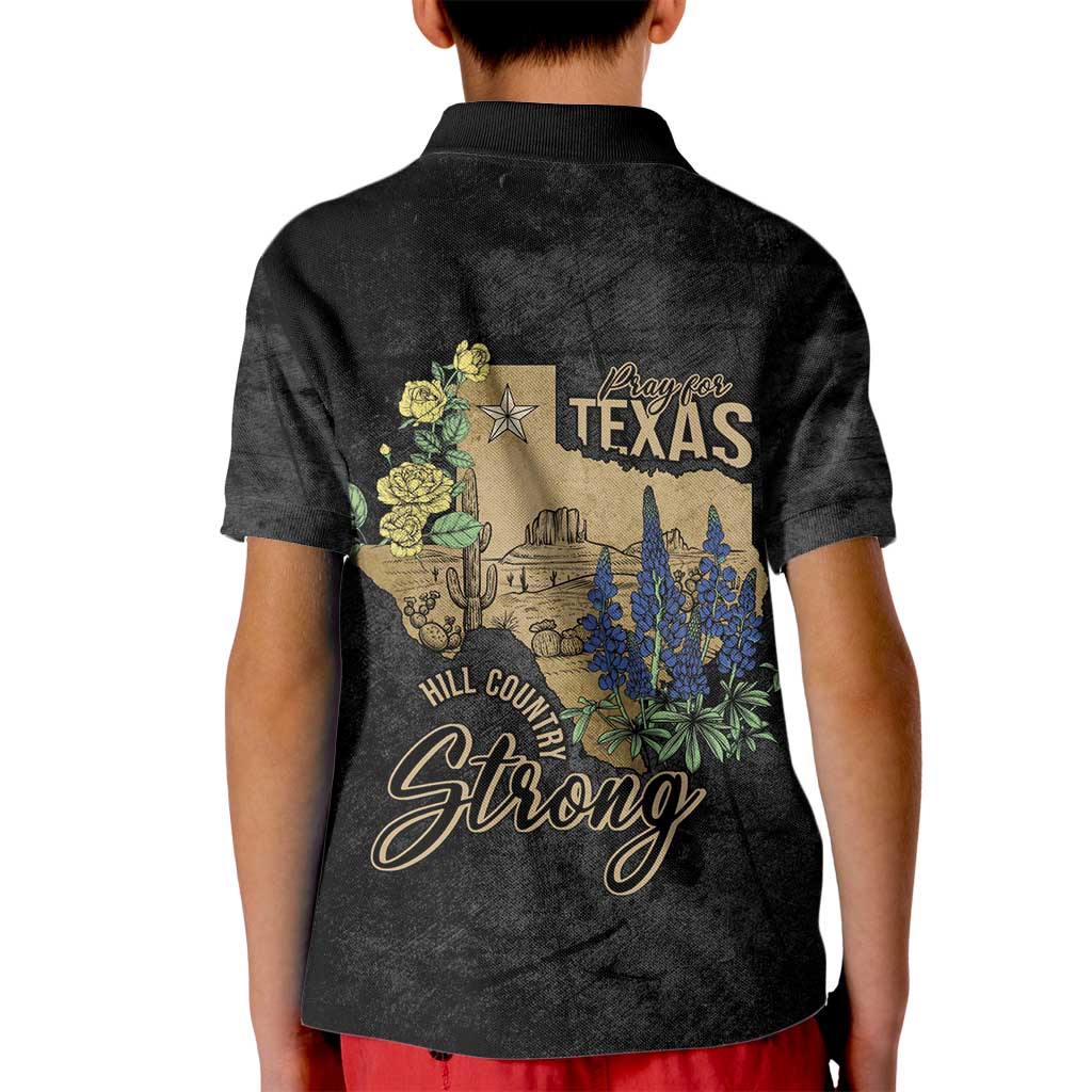 Pray for Texas Kid Polo Shirt Hill Country Strong - Wonder Print Shop