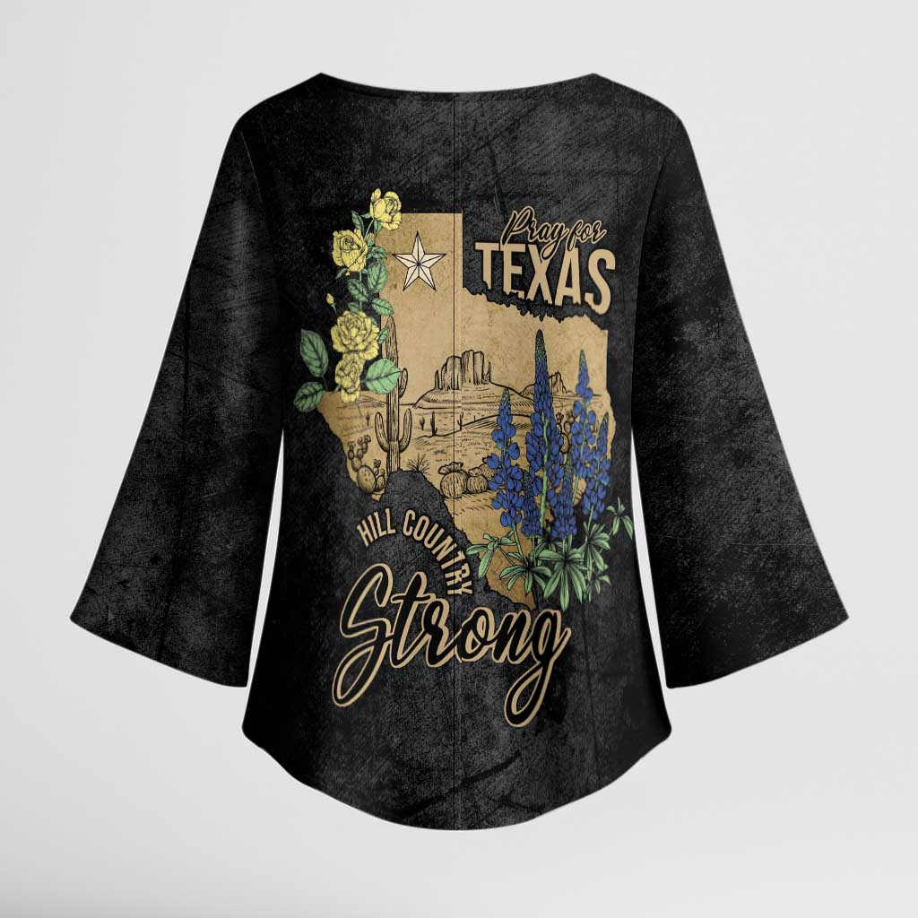Pray for Texas Kimono Sleeve Blouse Hill Country Strong - Wonder Print Shop