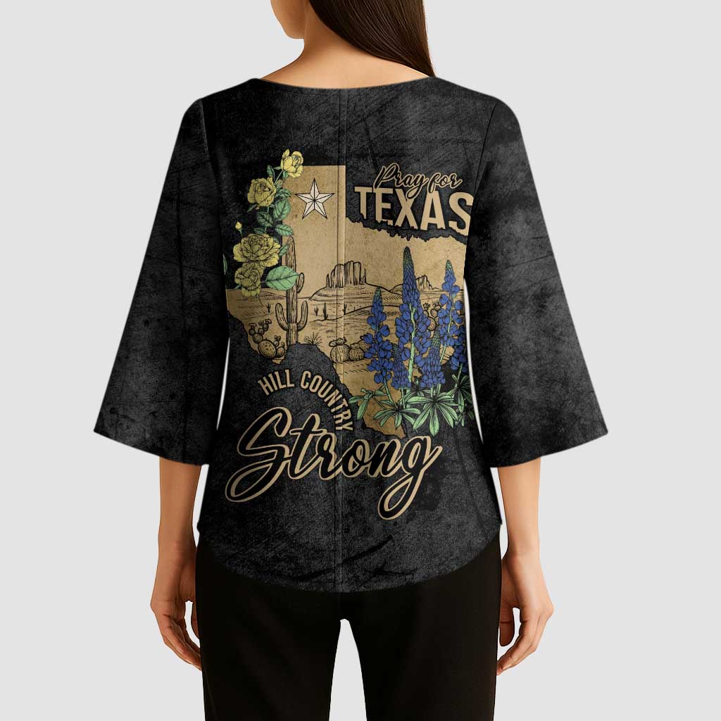 Pray for Texas Kimono Sleeve Blouse Hill Country Strong - Wonder Print Shop