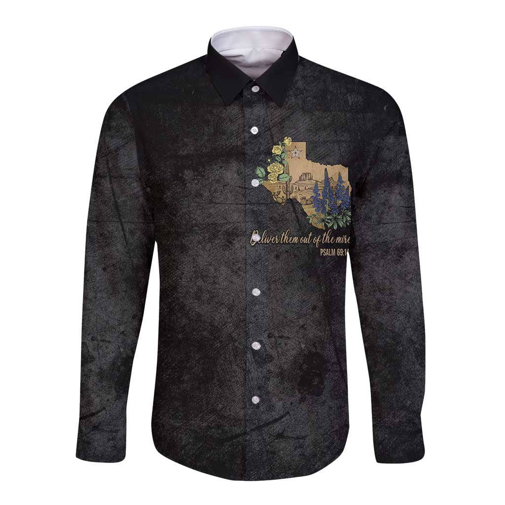 Pray for Texas Long Sleeve Button Shirt Hill Country Strong - Wonder Print Shop