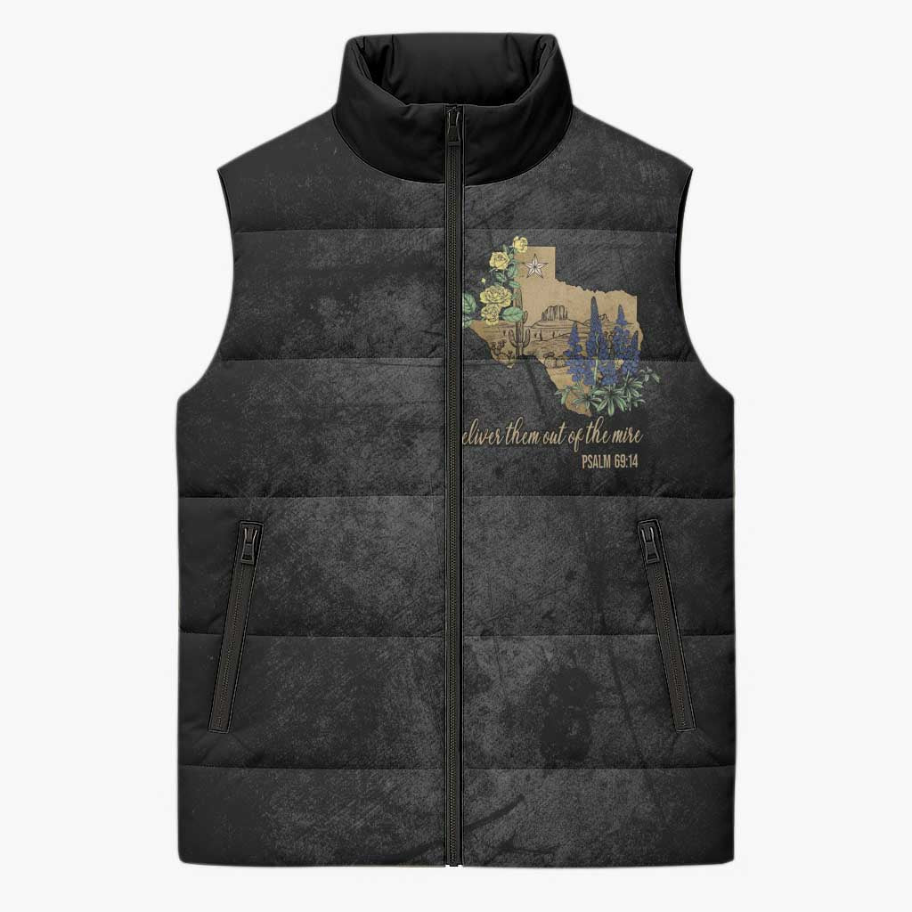 Pray for Texas Sleeveless Puffer Jacket Hill Country Strong - Wonder Print Shop