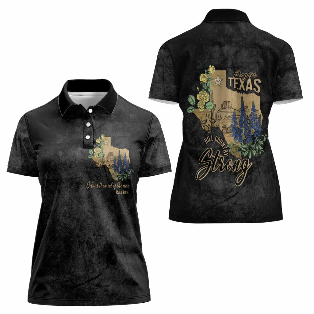 Pray for Texas Women Polo Shirt Hill Country Strong - Wonder Print Shop