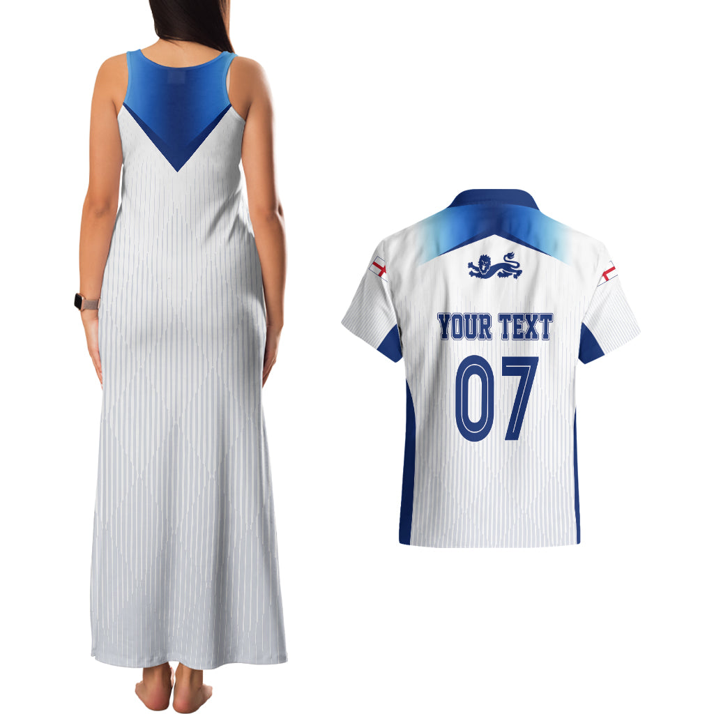 Personalised England Football Couples Matching Tank Maxi Dress and Hawaiian Shirt The Lionesses Women World Cup 2023 LT7 - Wonder Print Shop