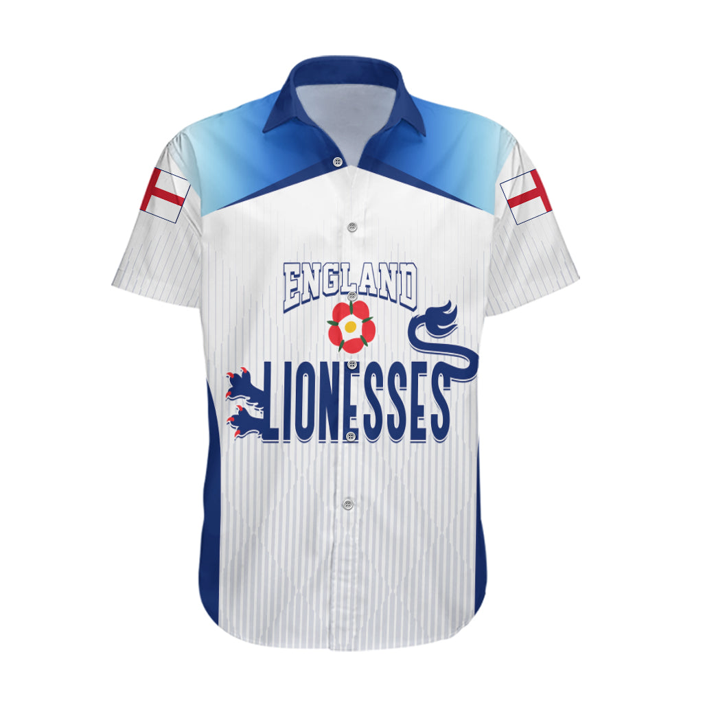 Personalised England Football Hawaiian Shirt The Lionesses Women World Cup 2023 - Wonder Print Shop