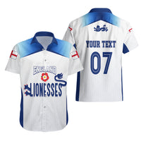 Personalised England Football Hawaiian Shirt The Lionesses Women World Cup 2023 - Wonder Print Shop