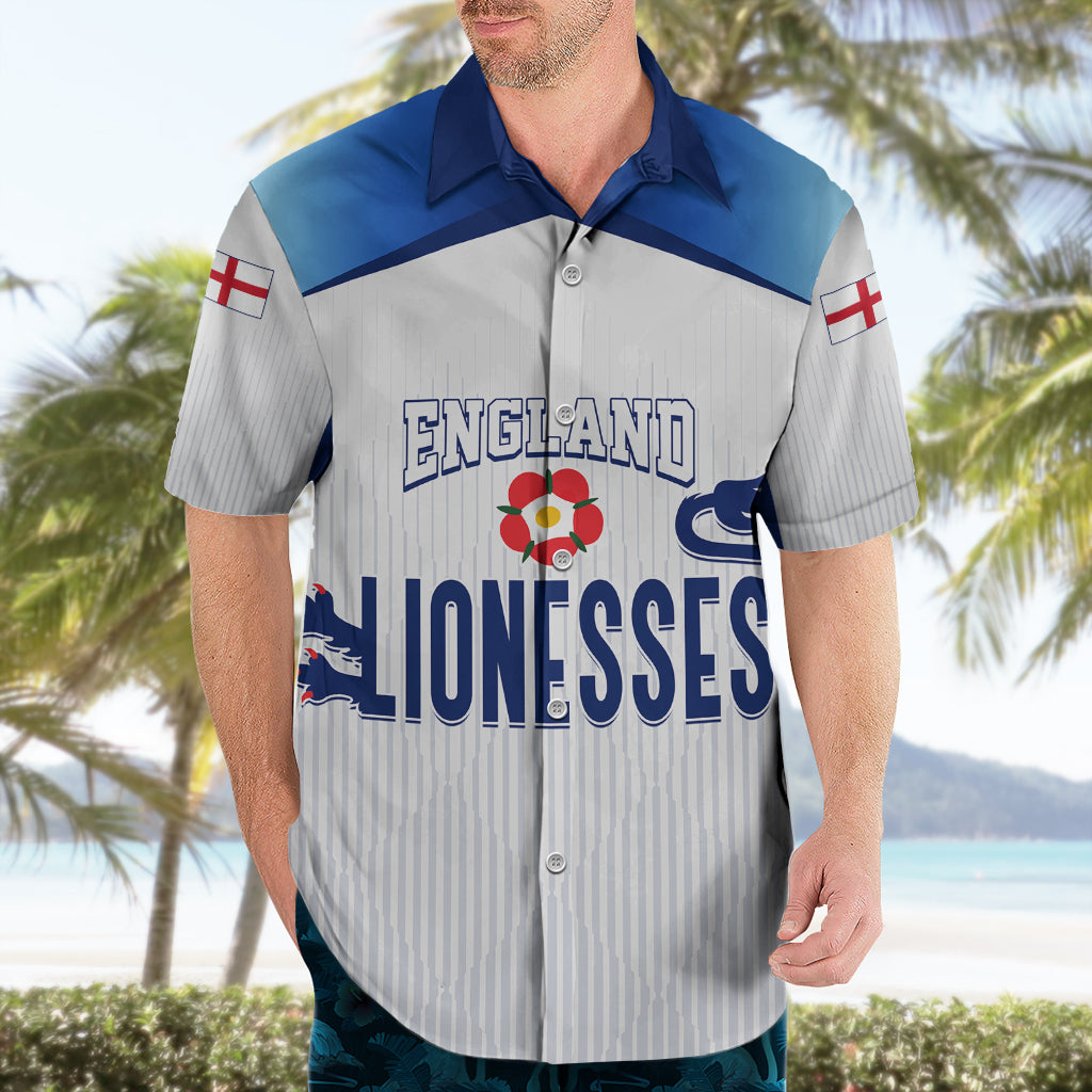 Personalised England Football Hawaiian Shirt The Lionesses Women World Cup 2023 - Wonder Print Shop