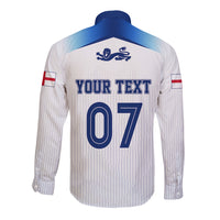 Personalised England Football Long Sleeve Button Shirt The Lionesses Women World Cup 2023 - Wonder Print Shop