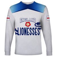 Personalised England Football Long Sleeve Shirt The Lionesses Women World Cup 2023 - Wonder Print Shop