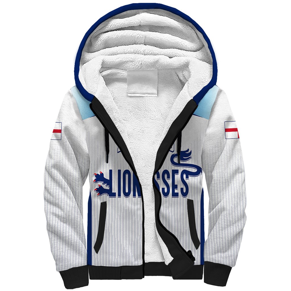 Personalised England Football Sherpa Hoodie The Lionesses Women World Cup 2023 - Wonder Print Shop