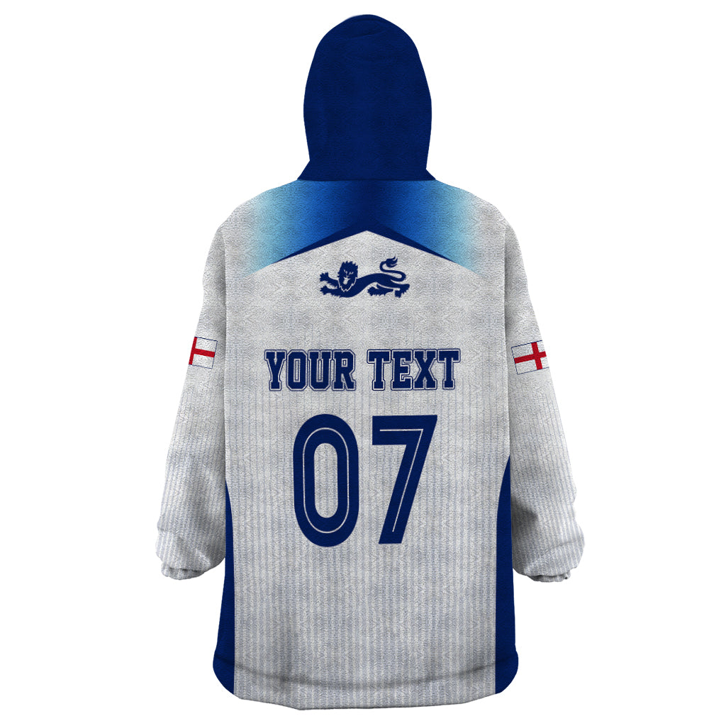 Personalised England Football Wearable Blanket Hoodie The Lionesses Women World Cup 2023 - Wonder Print Shop