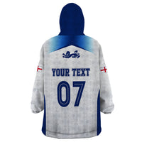 Personalised England Football Wearable Blanket Hoodie The Lionesses Women World Cup 2023 - Wonder Print Shop