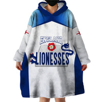 Personalised England Football Wearable Blanket Hoodie The Lionesses Women World Cup 2023 - Wonder Print Shop