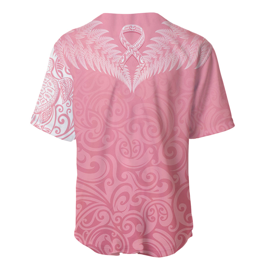 Personalised New Zealand Baseball Jersey Pink Ribbon Tattoo Mix Silver Fern LT7 - Wonder Print Shop