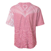 Personalised New Zealand Baseball Jersey Pink Ribbon Tattoo Mix Silver Fern LT7 - Wonder Print Shop