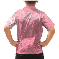 Personalised New Zealand Family Matching Mermaid Dress and Hawaiian Shirt Pink Ribbon Tattoo Mix Silver Fern LT7 - Wonder Print Shop