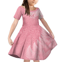 Personalised New Zealand Family Matching Mermaid Dress and Hawaiian Shirt Pink Ribbon Tattoo Mix Silver Fern LT7 - Wonder Print Shop