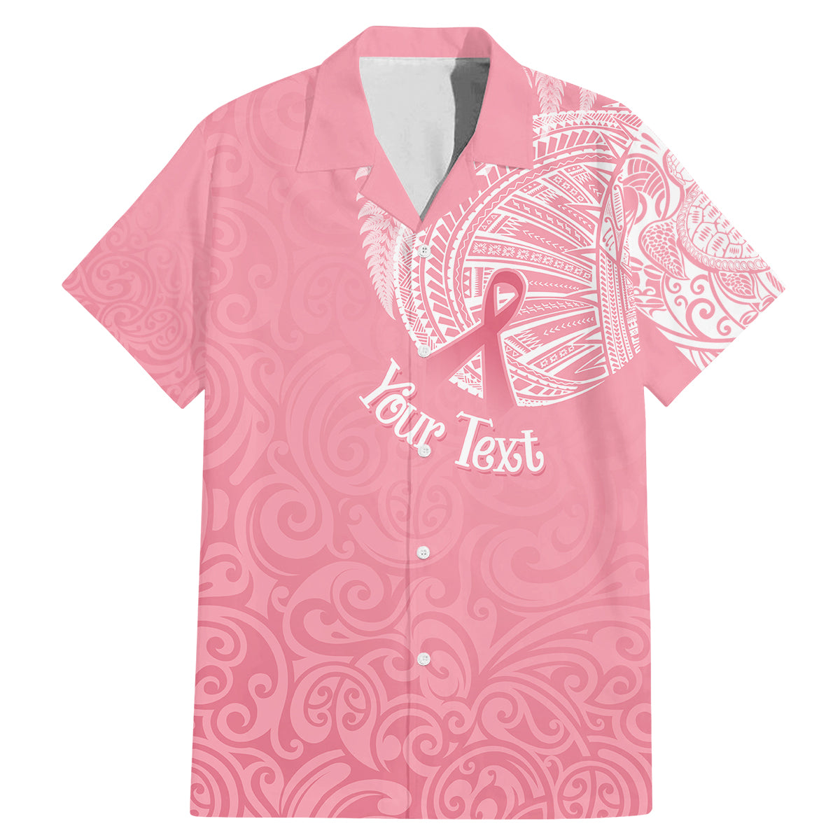Personalised New Zealand Family Matching Mermaid Dress and Hawaiian Shirt Pink Ribbon Tattoo Mix Silver Fern LT7 - Wonder Print Shop