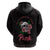 In October We Wear Pink Breast Cancer Awareness Hoodie Skull and Roses - Black - Wonder Print Shop